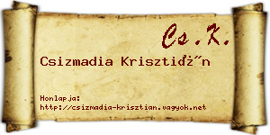 Csizmadia Krisztián névjegykártya