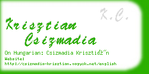 krisztian csizmadia business card